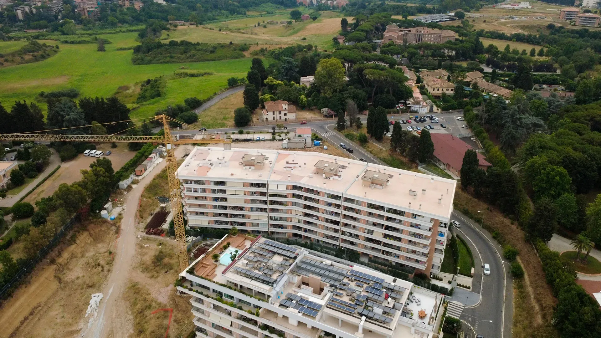 Cantiere residenziale Impresit Lavori S.p.A. visto dall'alto